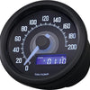 Daytona snelheidsmeter velona 60 dark speedometer velona dark,s led-white 200km h
