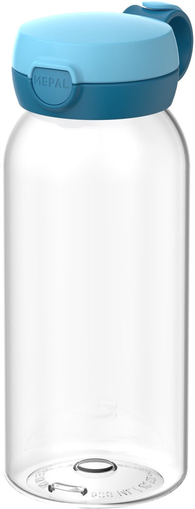 Mepal drinkfles met flipdop campus - 600 ml - waterfles kinderen - lekdicht - hygiënische deksel - cool blue