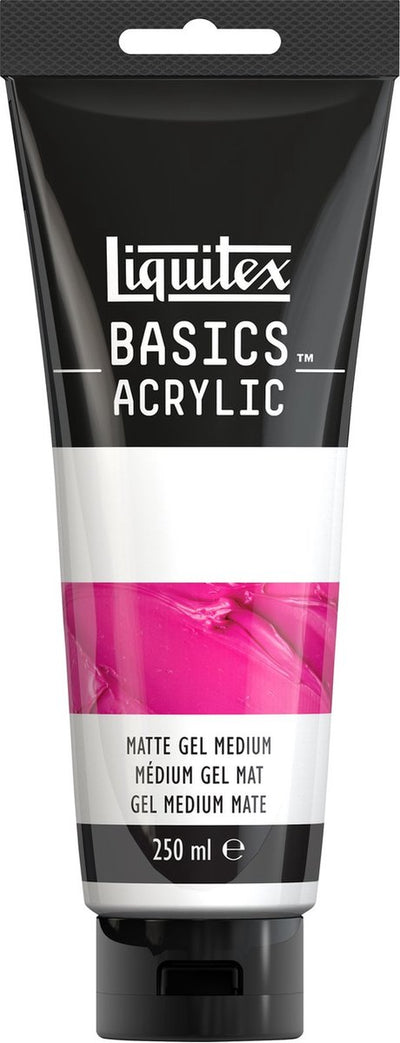 Liquitex 8870311 basics matte gel medium 250 ml tube – mat acryl gel medium, modellerend mengbaar