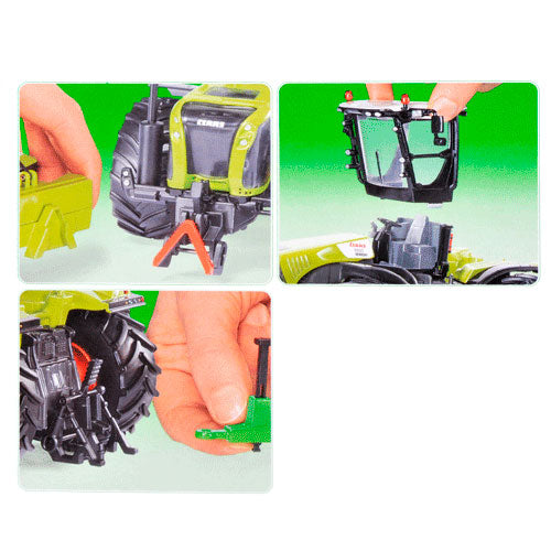 Siku 3271, claas xerion 5000 tractor, 1:32, metaal kunststof, groen, ackermann-besturing en trekhaak