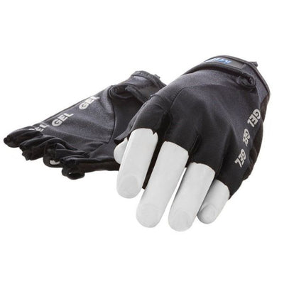 Mirage Lycra handschoen maat xl gel zwart korte vinger op kaart