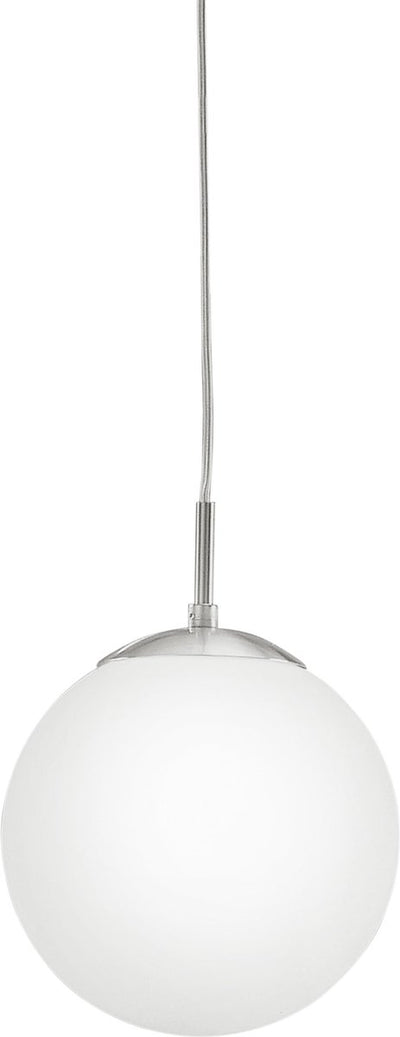 Eglo rondo - hanglamp - 1 lichts - ø200mm. -nikkel-mat - wit