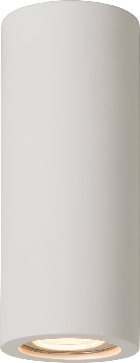Lucide gipsy - plafondspot (plafondlamp) - ø 7 cm - 1xgu10 (mr16) - wit - japandi