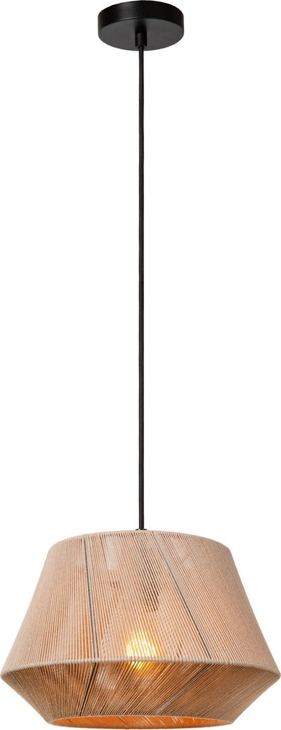Lucide jessica - hanglamp - 1xe27 - grijs - japandi