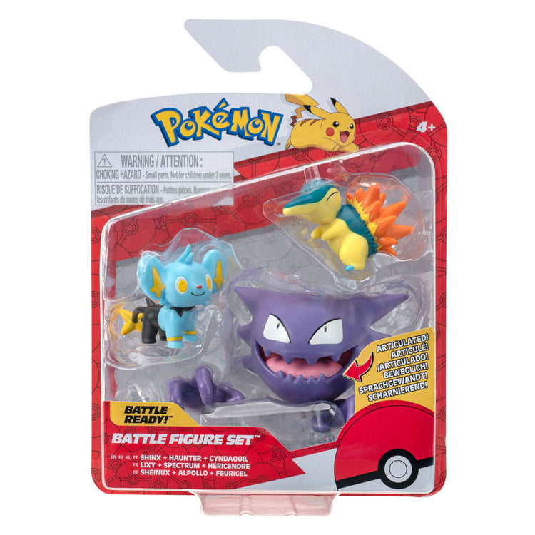 Boti Battle Figure Speelset Shinx, Cyndaquil, Haunter