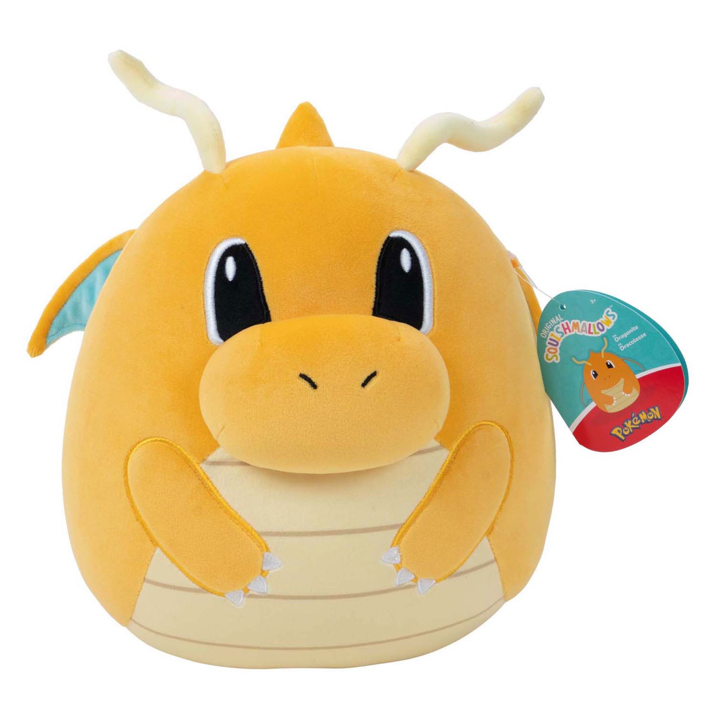 Jazwares squishmallows pokemon knuffel pluche dragonite, 25cm