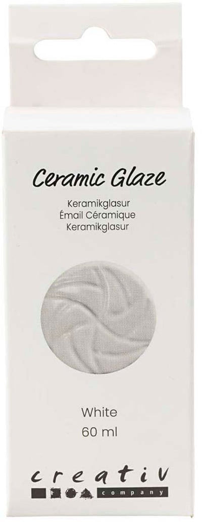 Creativ company keramiek glazuur 984-1101 c dekkend wit - 60ml