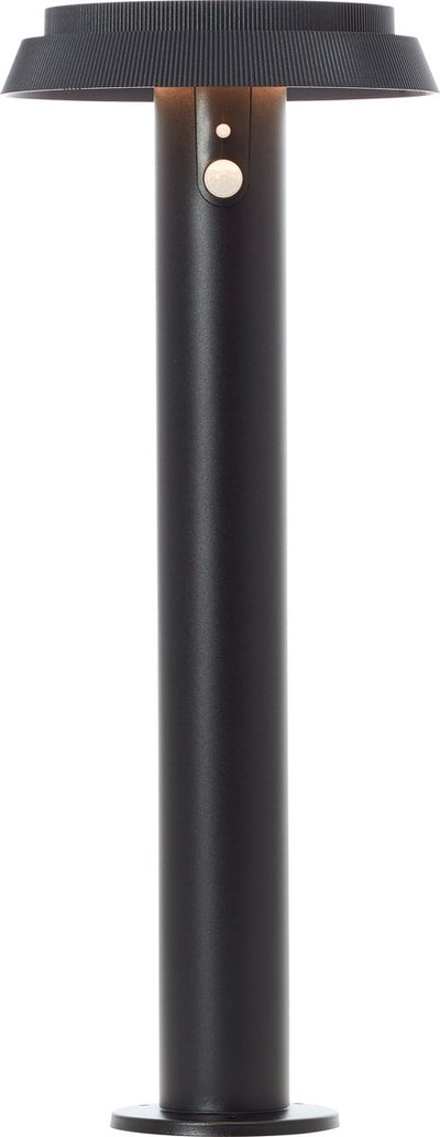 Brilliant alvero - buiten sokkellamp - hoogte 50 cm - led 4w - solar - 500 lm - 3000k - ip44 - sensor - zwart