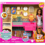 Barbie family pop teresa recept voor vriendschap en keukenspeelset - afbeelding 1