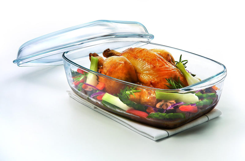 Pyrex schaal met deksel 4,3+2,2l