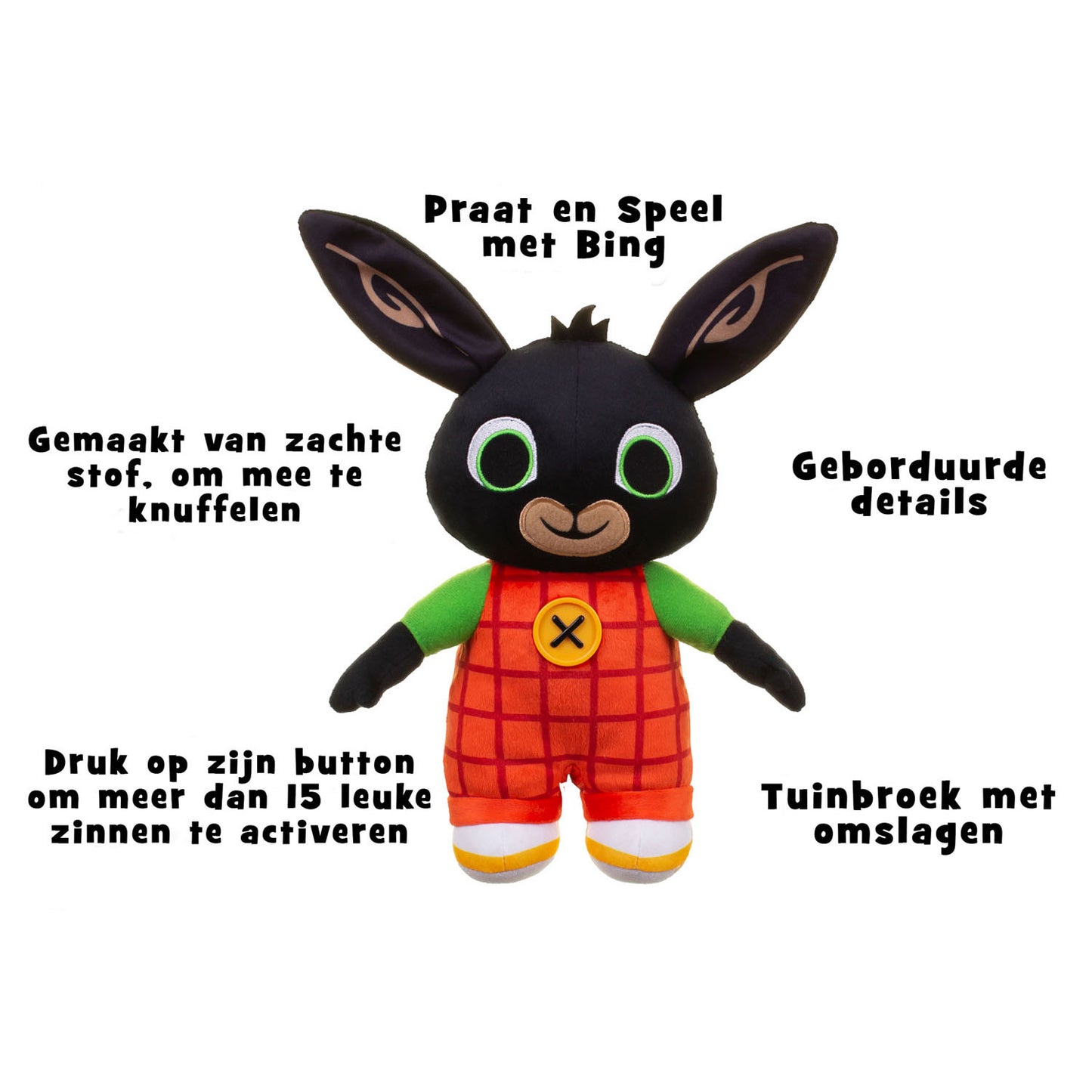 Bing pratende knuffel, 30cm
