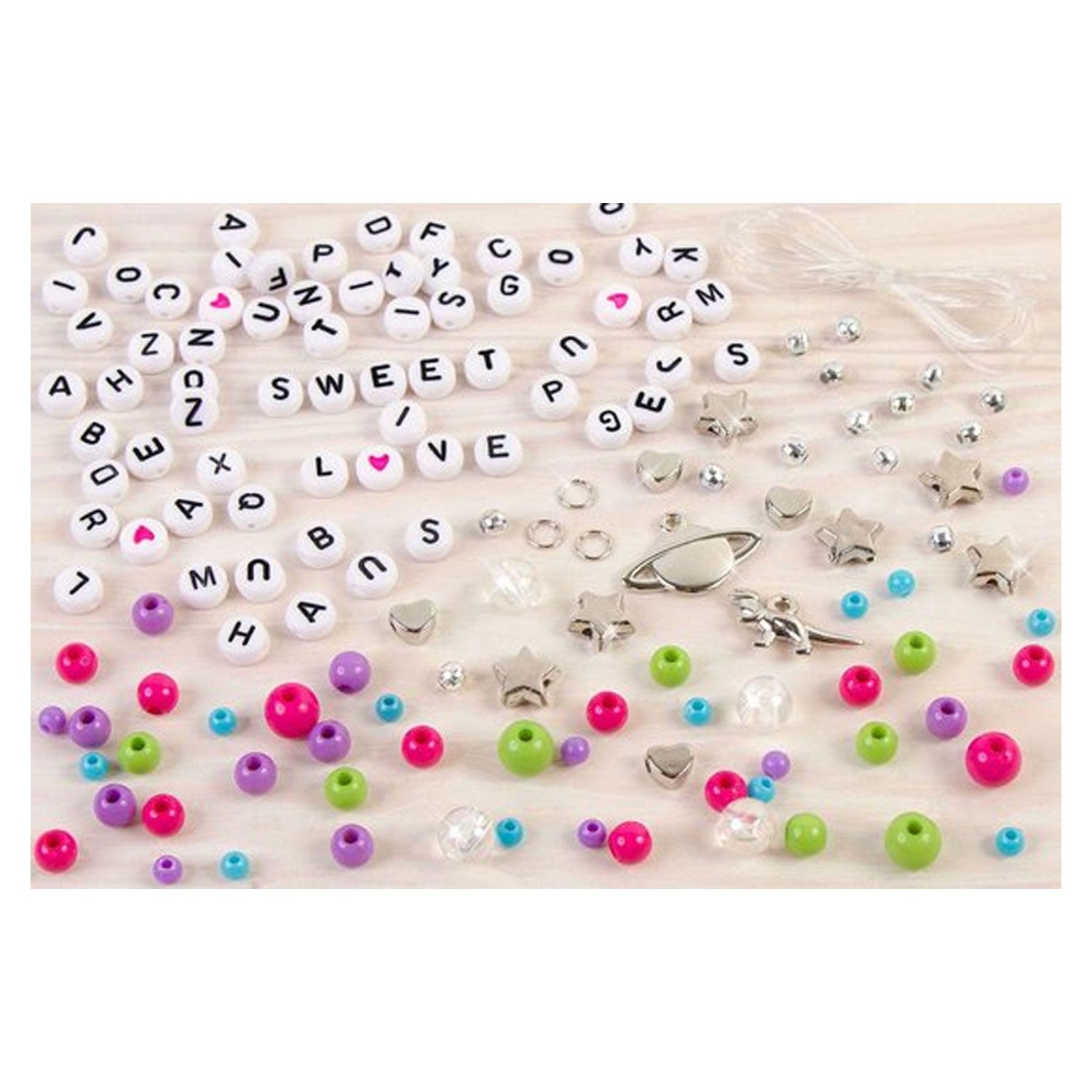 Make it real - diy blokletter sieradenset - maak 4 unieke armbanden met letters