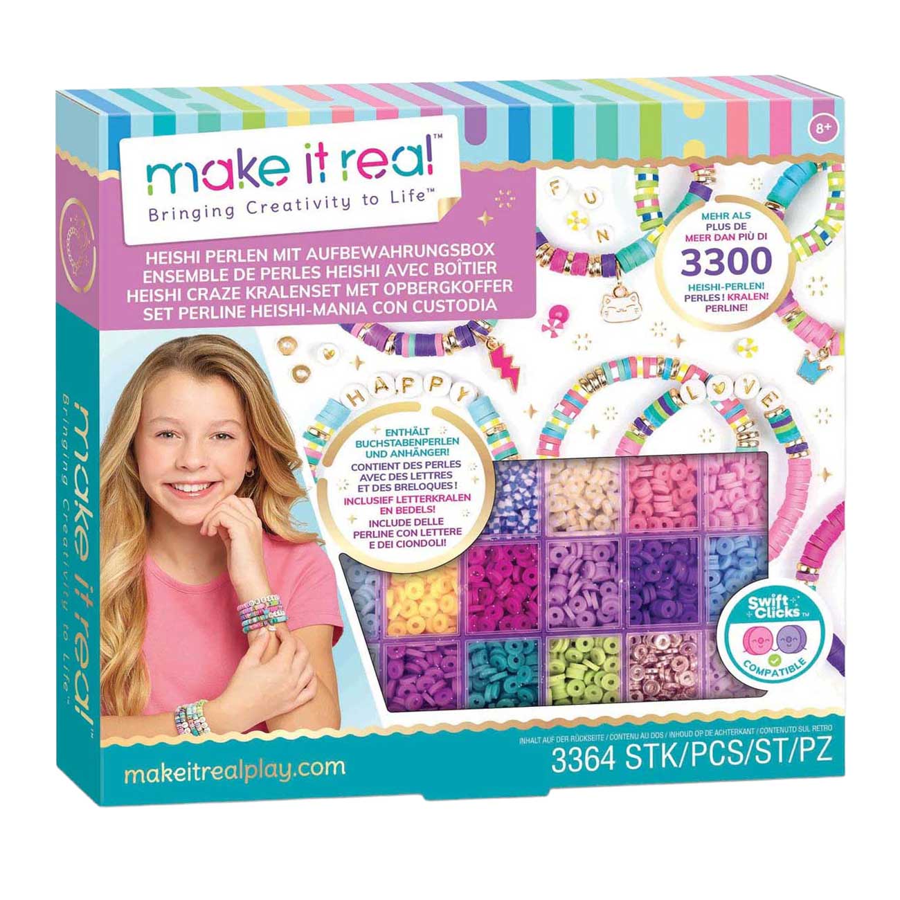 Make it real - heishi craze kralenset met opbergkoffer - maak gepersonaliseerde heishi armbanden