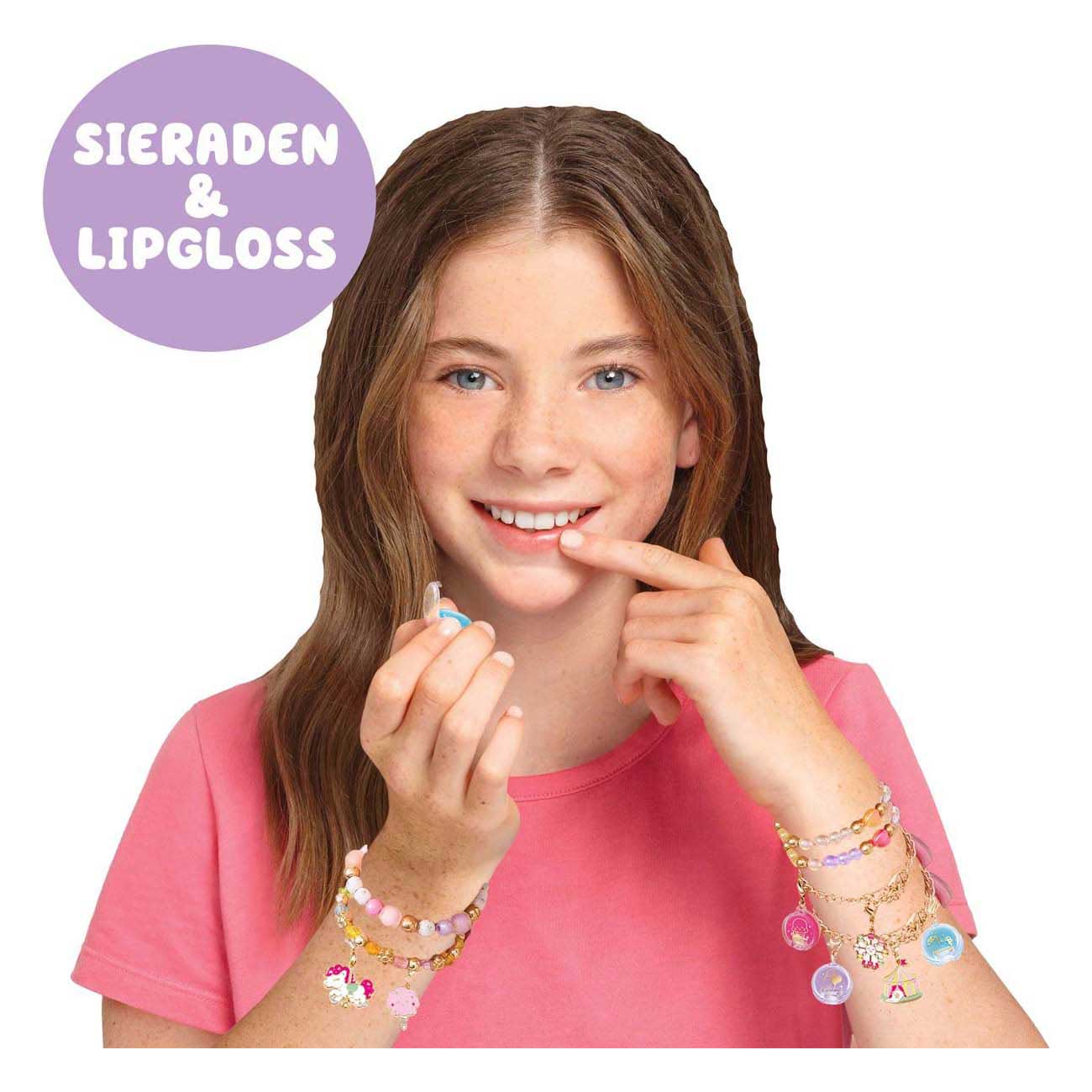 Spectron lipgloss armbanden set knutselen sieraden creatief speelgoed.