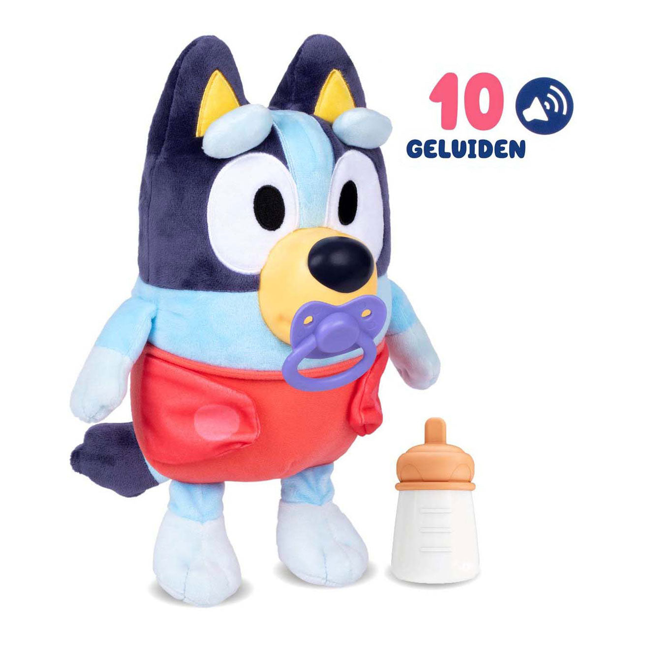 Moose toys baby bluey cuddle and care interactief pluchen knuffel