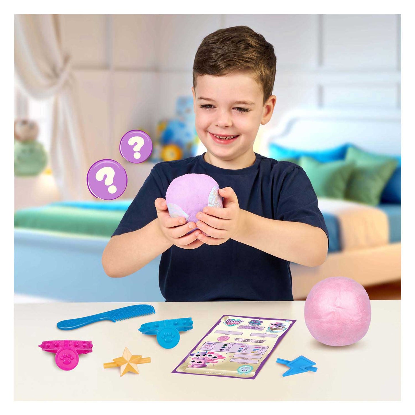 Moose toys scruff a luvs – twin fantasy knuffels in draagmand – 2 magische mystery pluche knuffels