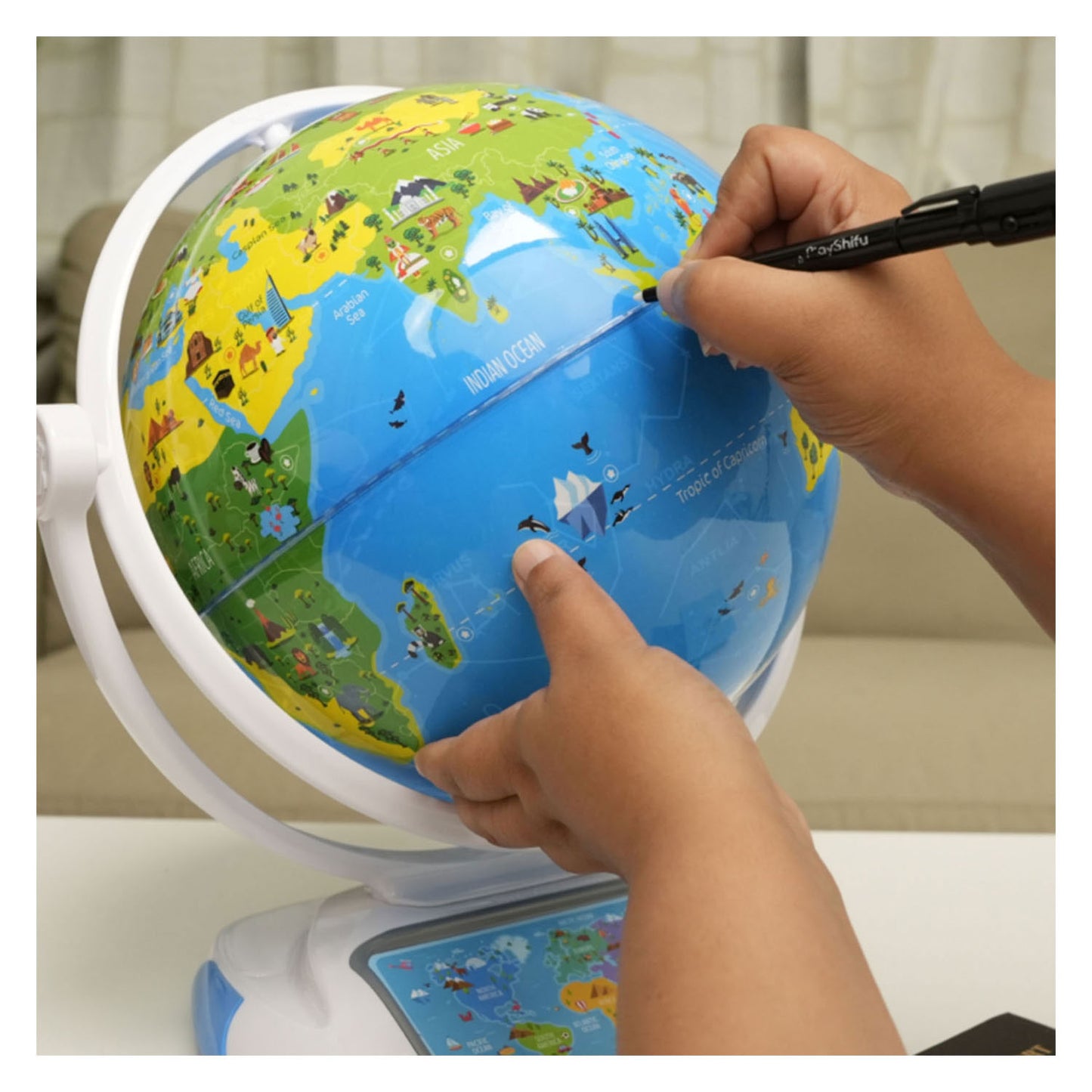Gear2play orboot explorer interactieve wereldbol – spelenderwijs de wereld ontdekken – incl. app 3d beelden - educatief