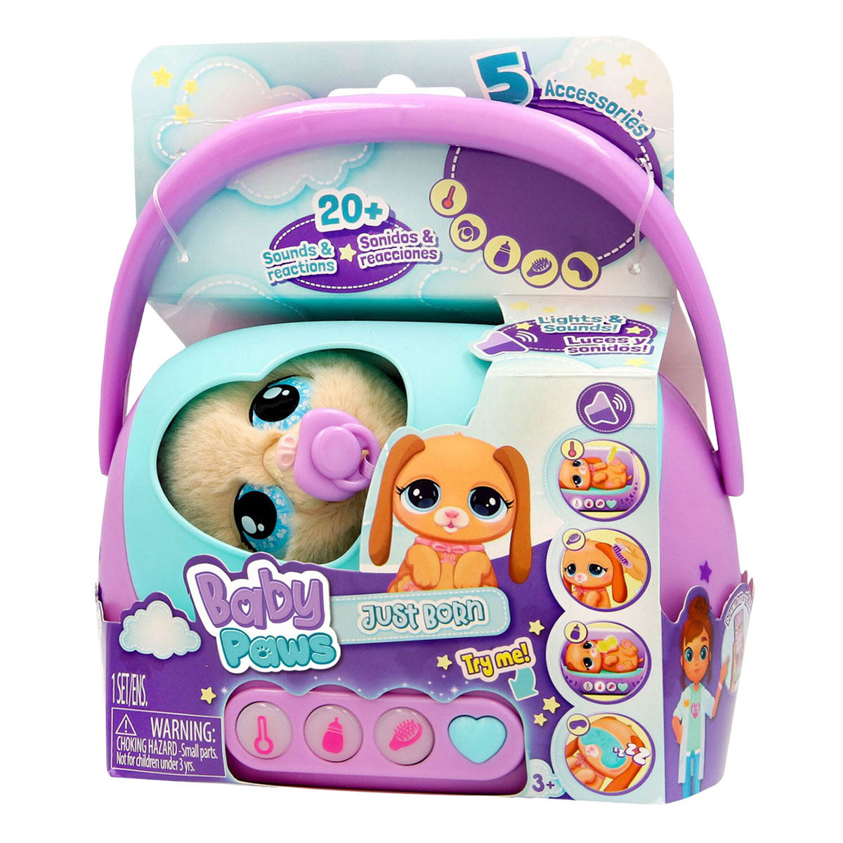 Spectron baby paws just born puppy - incl. licht en geluid