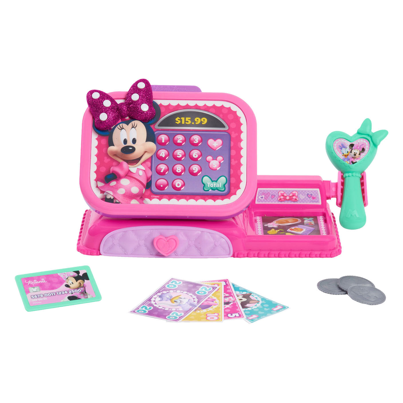 Spectron minnie bowtique speelgoedkassa met geluid - 10dlg.