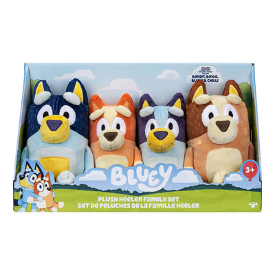 Moose toys bluey pluche knuffels set - 4st.