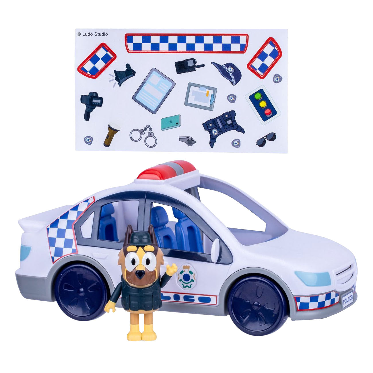 Moose toys bluey politieauto met licht geluid