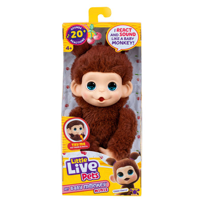 Spectron little live pets my baby mini monkey brown - interactieve knuffel