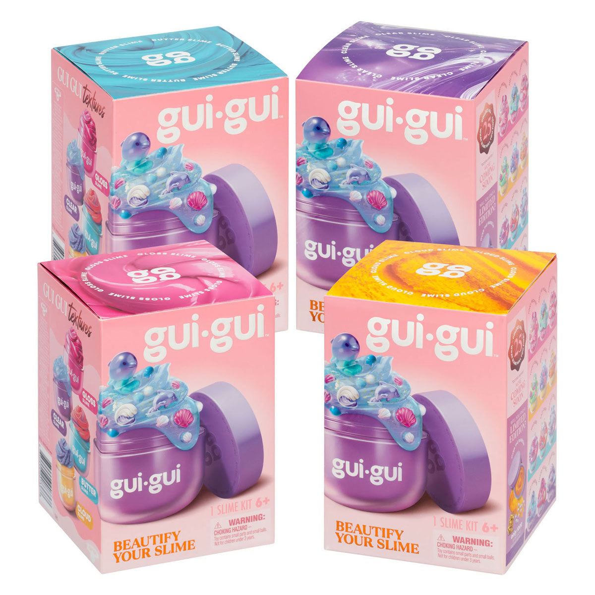 Moose toys gui gui slijm - single pack assortiment - maak je eigen sprankelende, geurende slime
