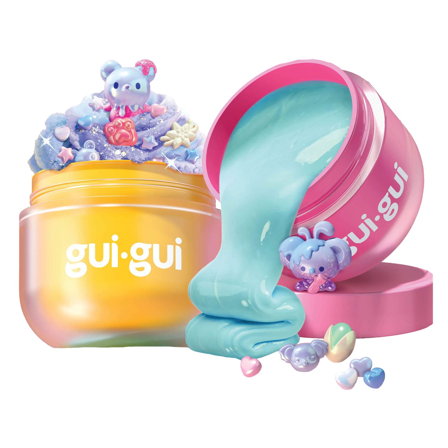 Moose toys gui gui slijm - single pack assortiment - maak je eigen sprankelende, geurende slime