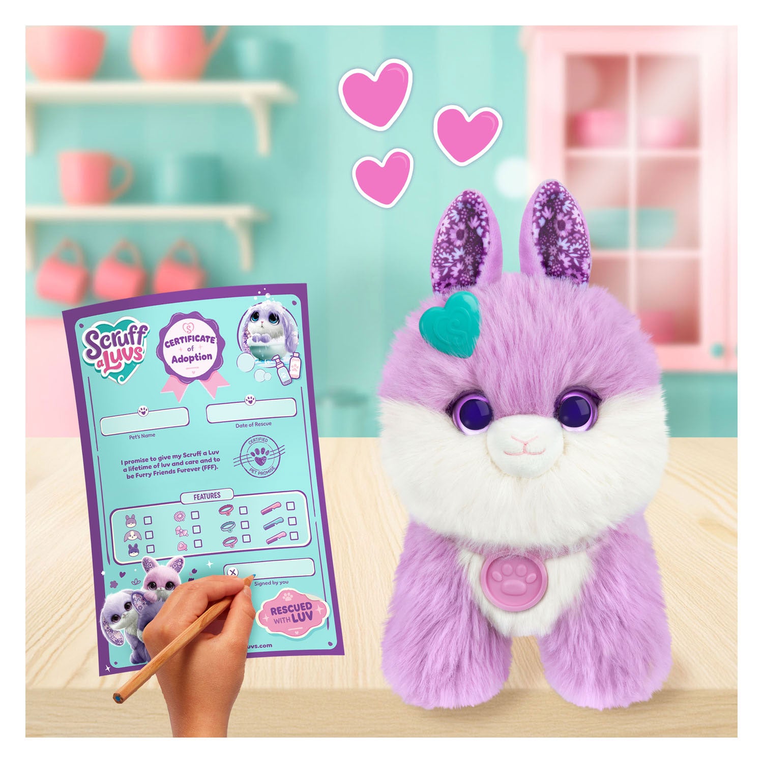 Spectron scruff a luv mystery konijn knuffel