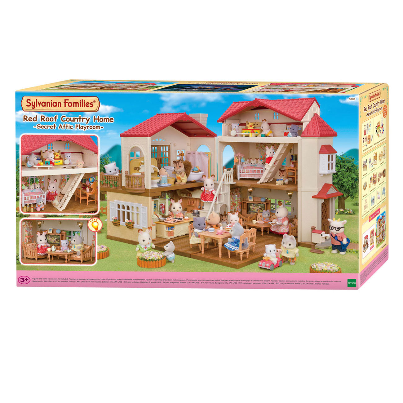 Epoch sylvanian families 5708 poppenhuis met geheime speelkamer