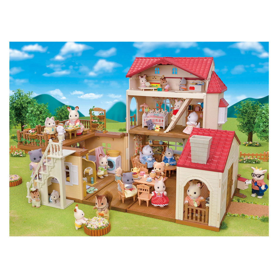 Epoch sylvanian families 5708 poppenhuis met geheime speelkamer