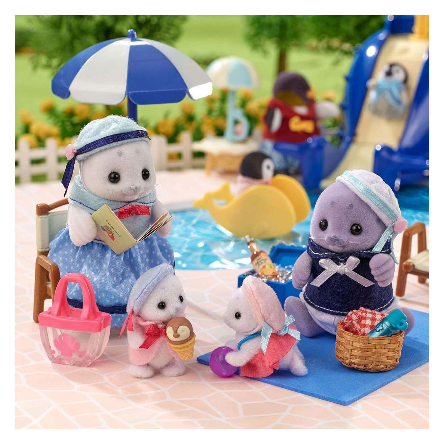 Epoch sylvanian families 5759 familie zeehond