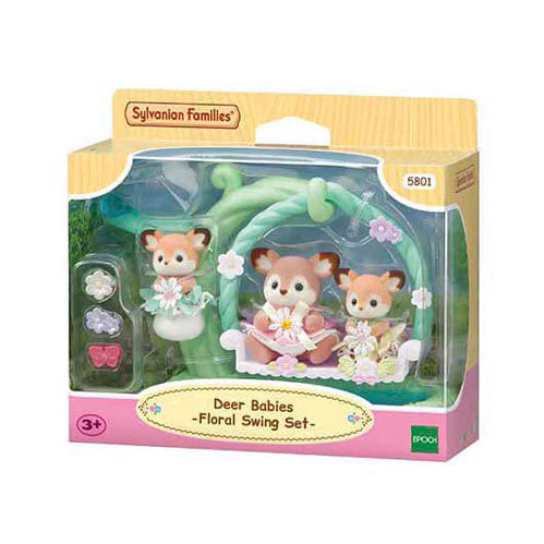 Epoch sylvanian families 5801 baby hertjes en bloemen schommel