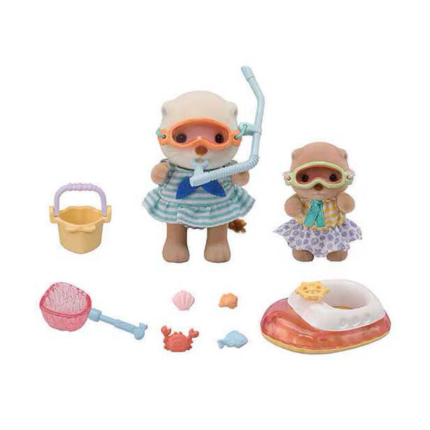 Epoch sylvanian families 5804 zeeotter zussen splashy snorkel set