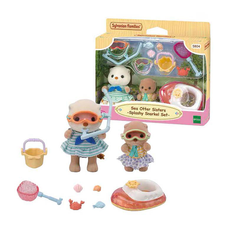 Epoch sylvanian families 5804 zeeotter zussen splashy snorkel set