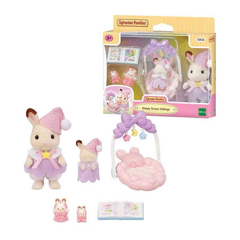 Epoch sylvanian families 5806 slaperige droomset broer zus