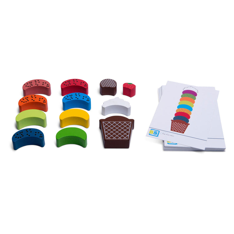 Bs toys ijs creaties hout - balans en stapelspel