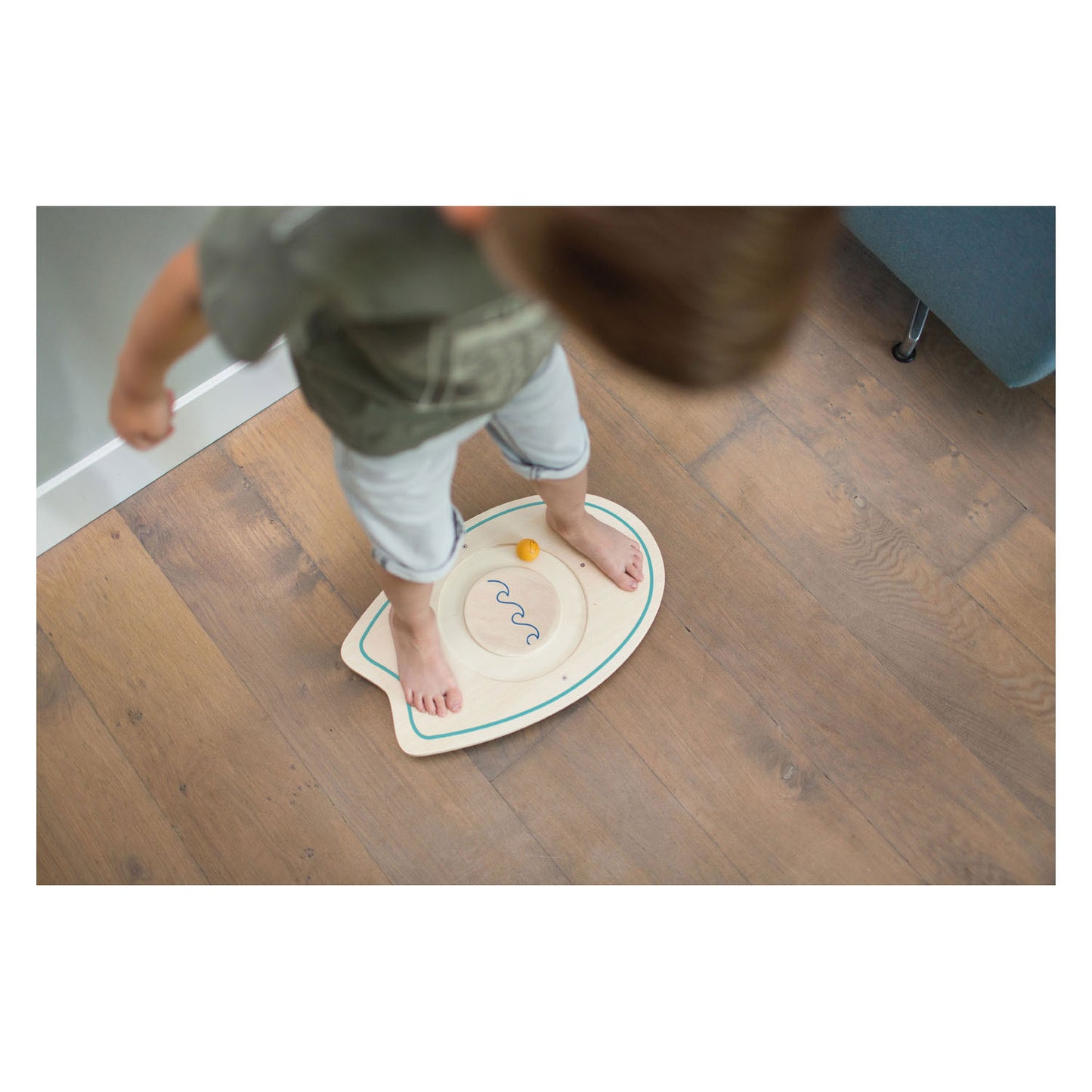 Bs toys buitenspeelgoed balansspel surfbord - 50 cm - speelgoed hout - balansspeelgoed - evenwichtsspel - cadeau kind