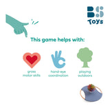 Bs toys stuiterrackets - houten speelgoed van bamboe - buitenspeelgoed - vangspel - spelletjes voor kinderen - buiten speelgoed - buitenspel - buiten spellen - tuin speelgoed - strandspeelgoed - cadeau kind - afbeelding 4