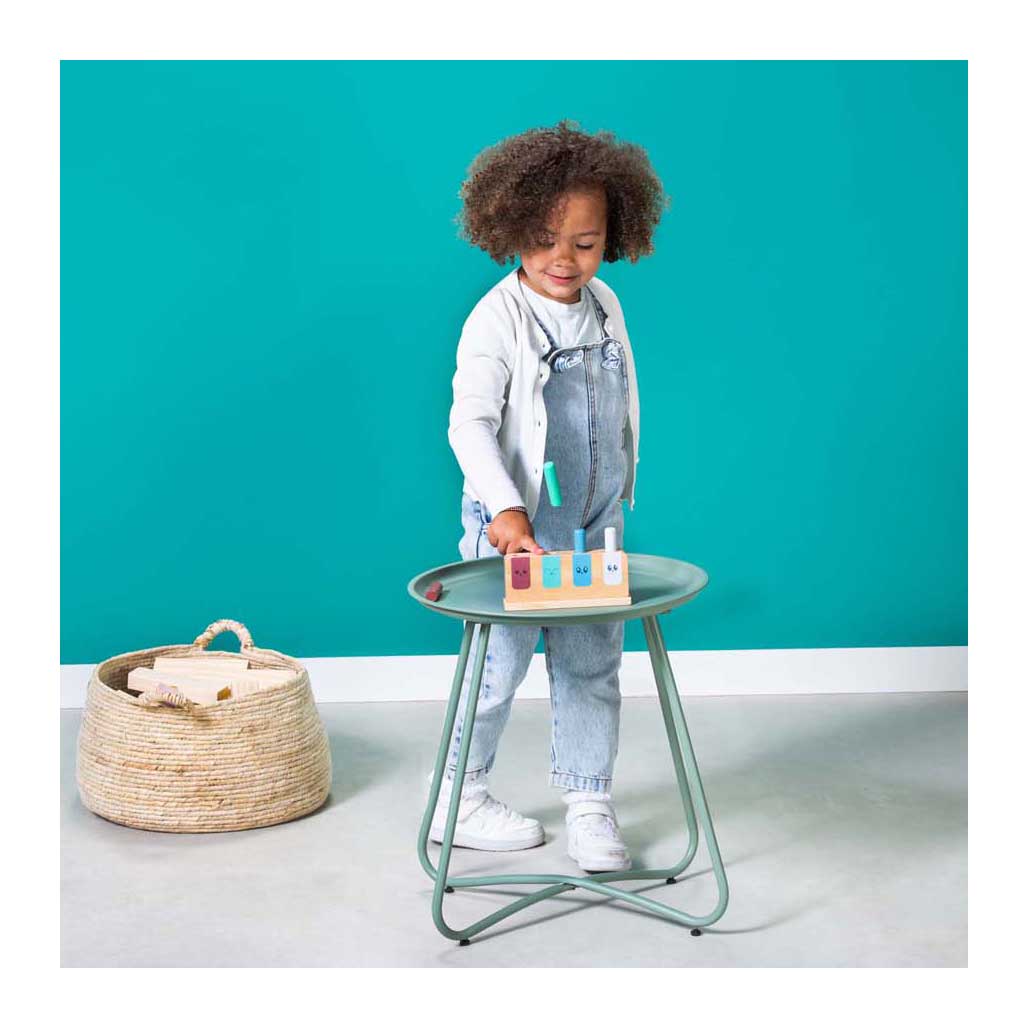 Bs toys pop-up toy ga532 – houten baby speelgoed 18+ maanden – motoriekspel