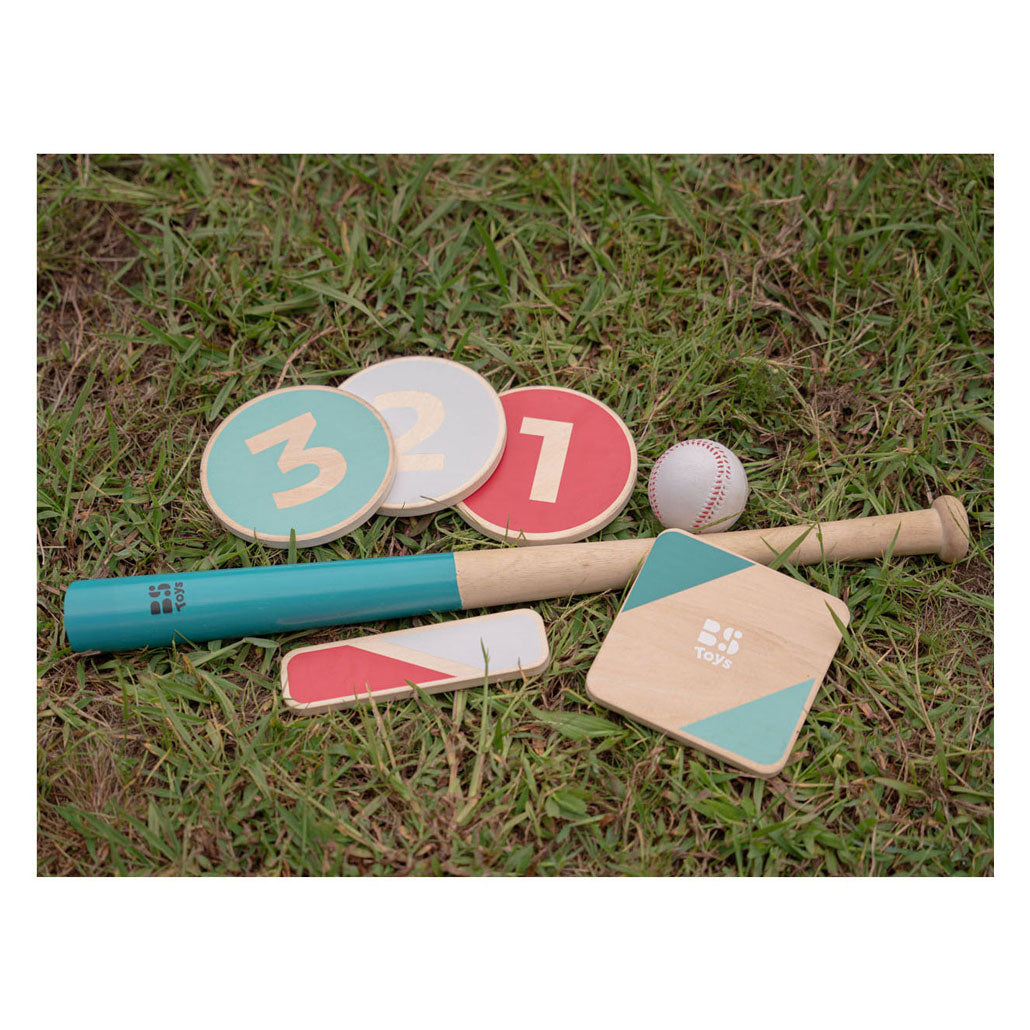 Bs toys – honkbal startset – buitenspel – honkbalset van fsc hout – vanaf 8 jaar