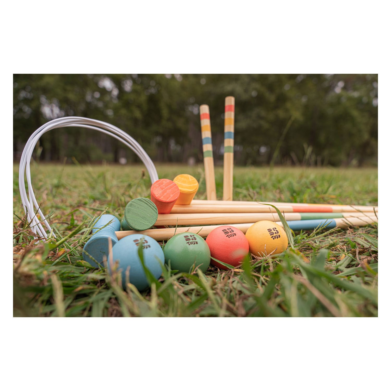 Bs toys houten croquet set