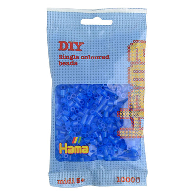 Hama strijkkralen blauw transparant (015), 1000st.