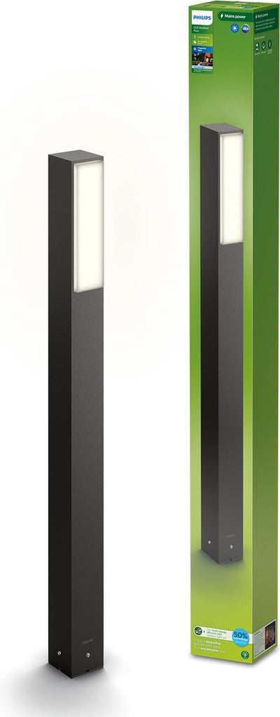 Philips led philips stratosphere tuinpaal - ultra efficient - antraciet - 3,8w