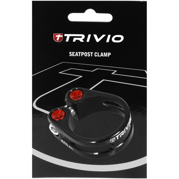 Trivio - zadelpenklem cnc aluminium zwart 31.8mm