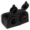 Power line 12 volt contactdoos uni en usb-a + usb-c lader - opbouw