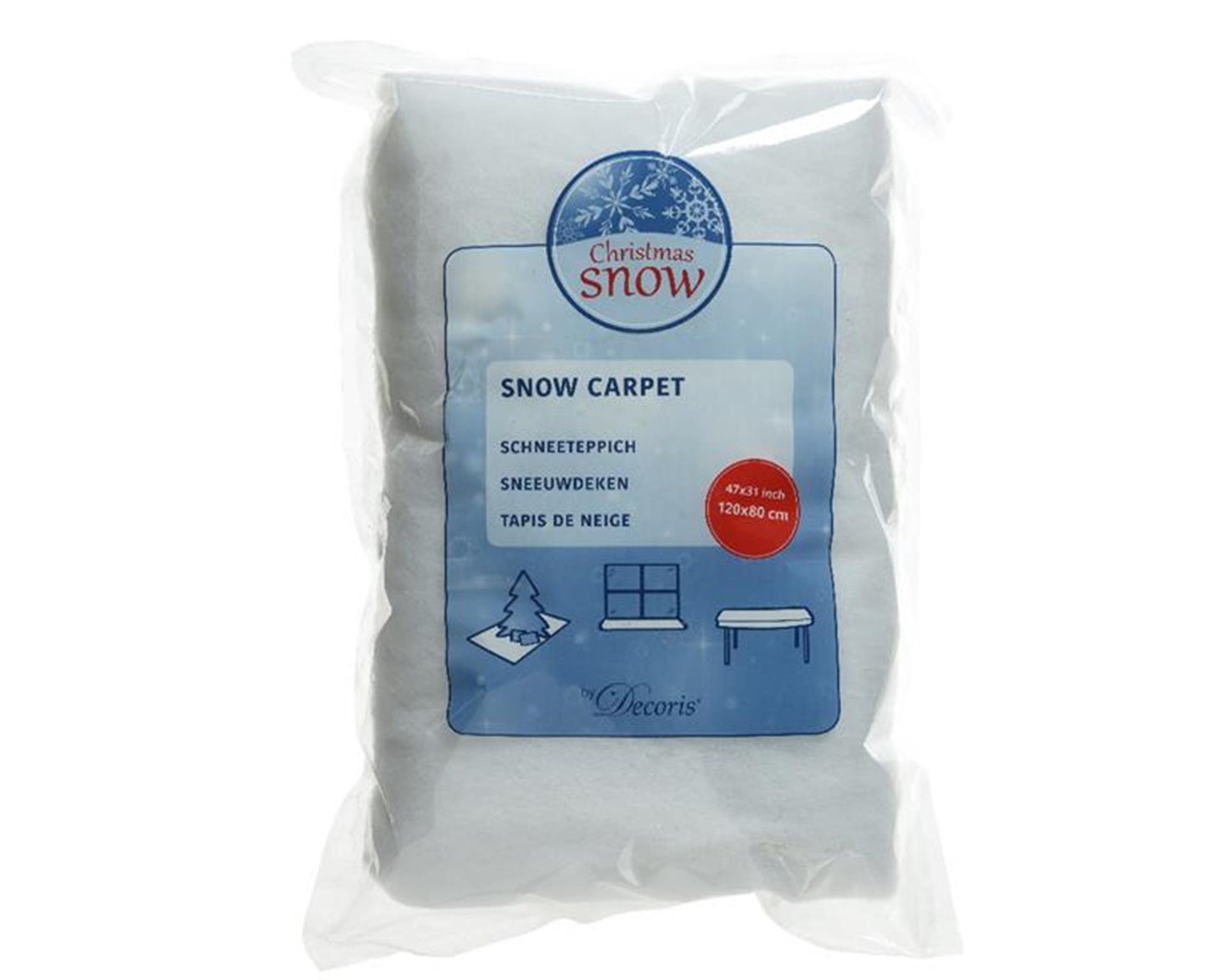 Decoris sneeuwtapijt wit 120x80cm