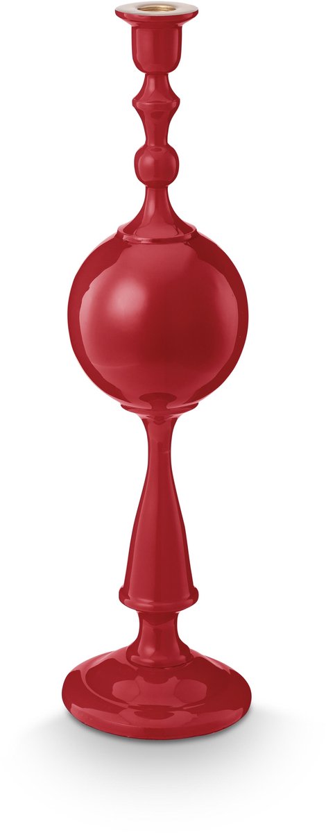 Pip studio - love birds sphere - kandelaar - aluminium - donkerrood - 44 cm