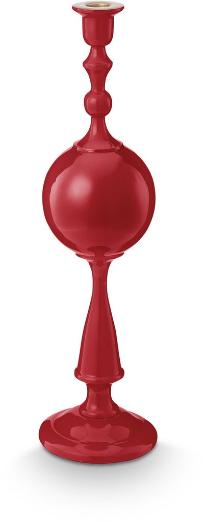 Pip studio kandelaar sphere - kaarsenhouder van metaal - donkerrood - 44cm