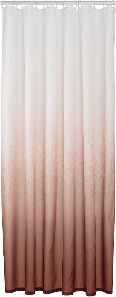Sealskin blend - douchegordijn 180x200 cm - polyester - donkerroze wit